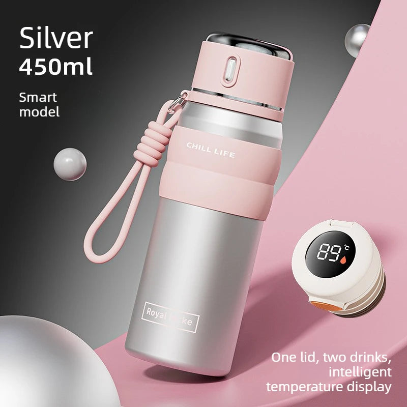 1PC Intelligent Insulated Cup Food Grade High Aesthetic Water Cup Light Luxury High-end and Portable Drinking Utensils Oasis Select 450-550ml D-450ml