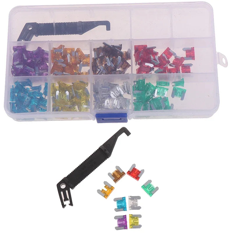 100x Micro Auto Car Low Profile Mini Blade Fuse Kit 3A5A7.5A10A15A 20A25A30A Oasis Select