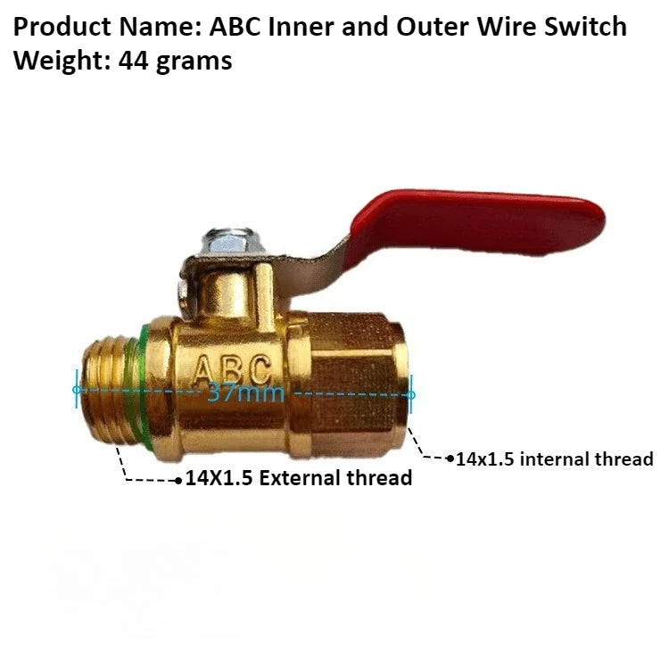 Copper 1/4 "agricultural Ball Valve DN8 Electric Spray Plunger Pump Pesticide Applicator Pump Head High-pressure Handle Switch Oasis Select ABC Inside outside