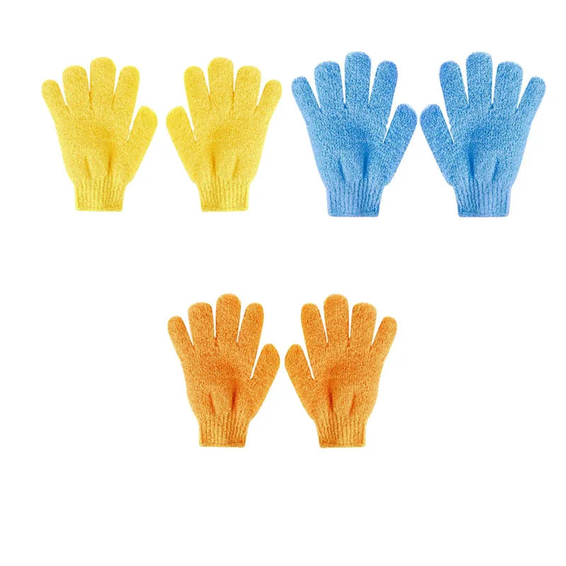 1/2/3pairs Exfoliating Bath Gloves Double Sided Bath Gloves For Beauty Spa Massage Skin Shower Scrubber Bathing Accessories Oasis Select 3pairs mix
