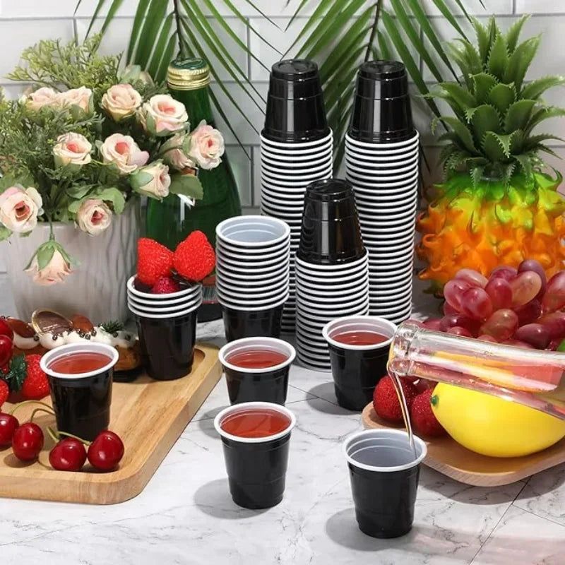 50-200PCS Disposable Mini Shot Glasses for Party Games and Events Easter Egg Hunt Beer Tasting and Snack Sampling Plastic Cups Oasis Select