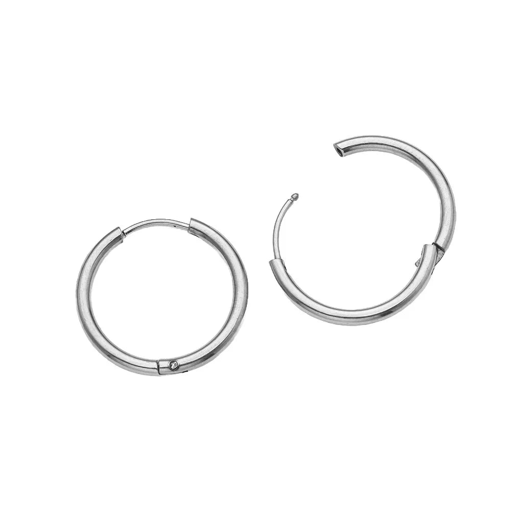 10pcs Stainless Steel Huggie Hoop Earrings Small Hypoallergenic For DIY Women Simple Cartilage Stud Earrings Jewelry Making Oasis Select