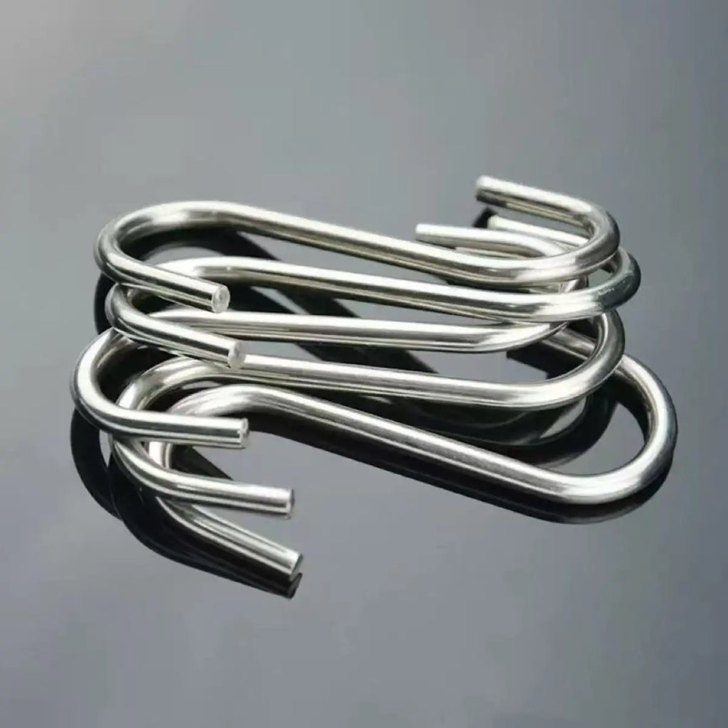 10 pcs Stainless steel S shaped hook Large hook S hook, multi purpose S shaped hook metal S-hook hook for kitchen and bathroom Oasis Select