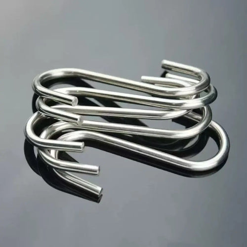10 pcs Stainless steel S shaped hook Large hook S hook, multi purpose S shaped hook metal S-hook hook for kitchen and bathroom Oasis Select