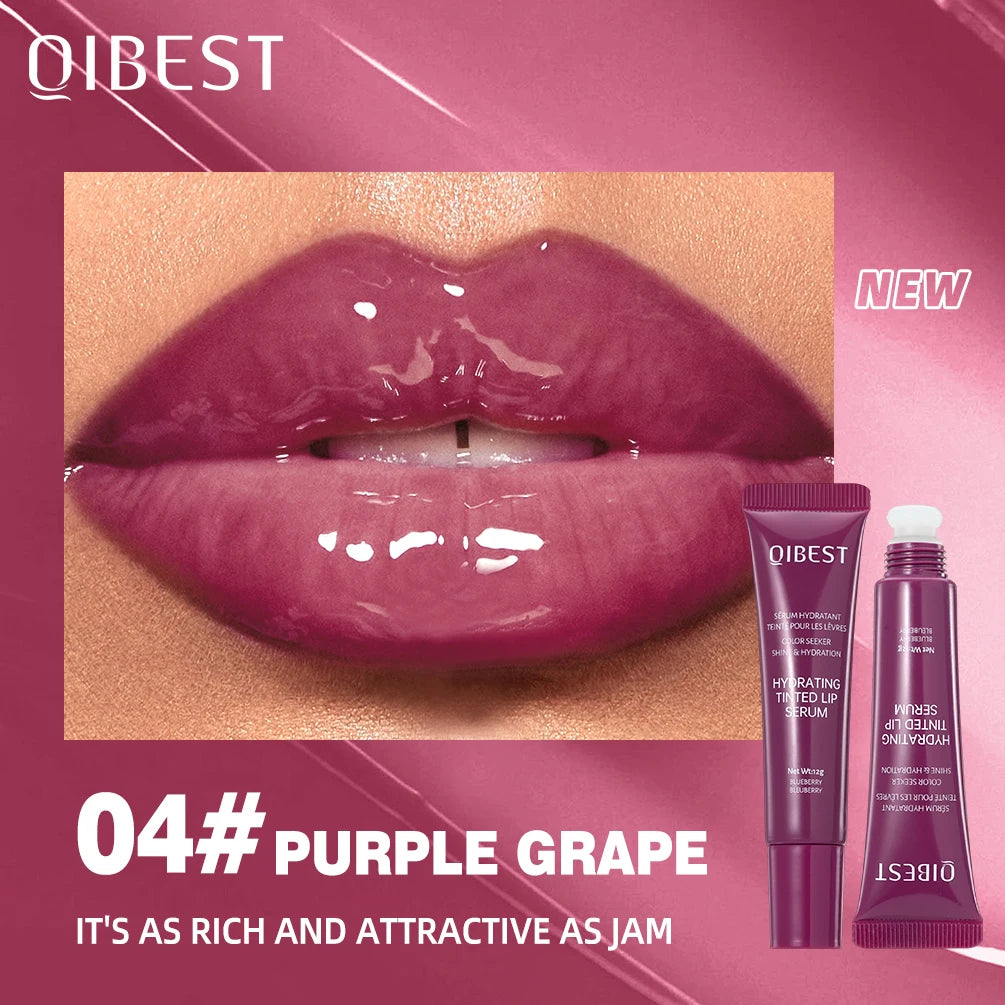 QIBEST Crystal Jelly Lip Oil Gloss – 6 Tinted Hydrating Shades