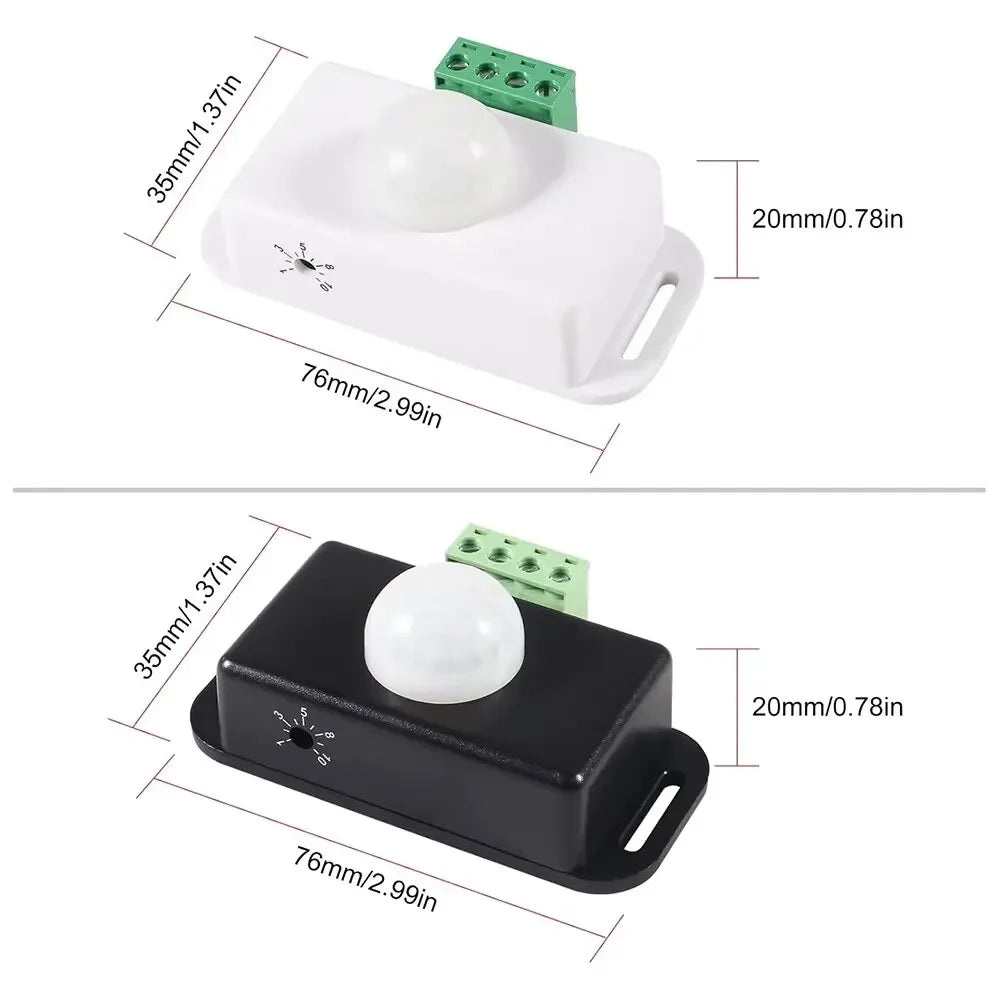 DC 12V-24V PIR Motion Sensor Switch for LED Strip Lights PIR Motion Sensor Switch Oasis Select