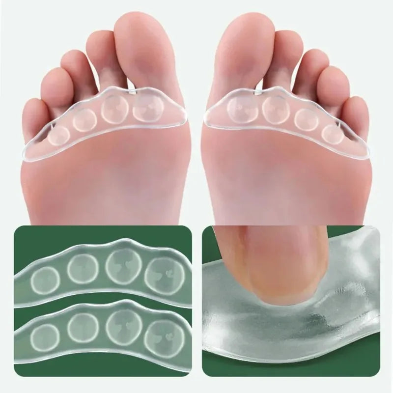 Soft Forefoot Pads Anti-Slip Self-Adhesive Gel Cushion Shoe Inserts for Women High Heels Sandals Flip Flops Comfortable Oasis Select