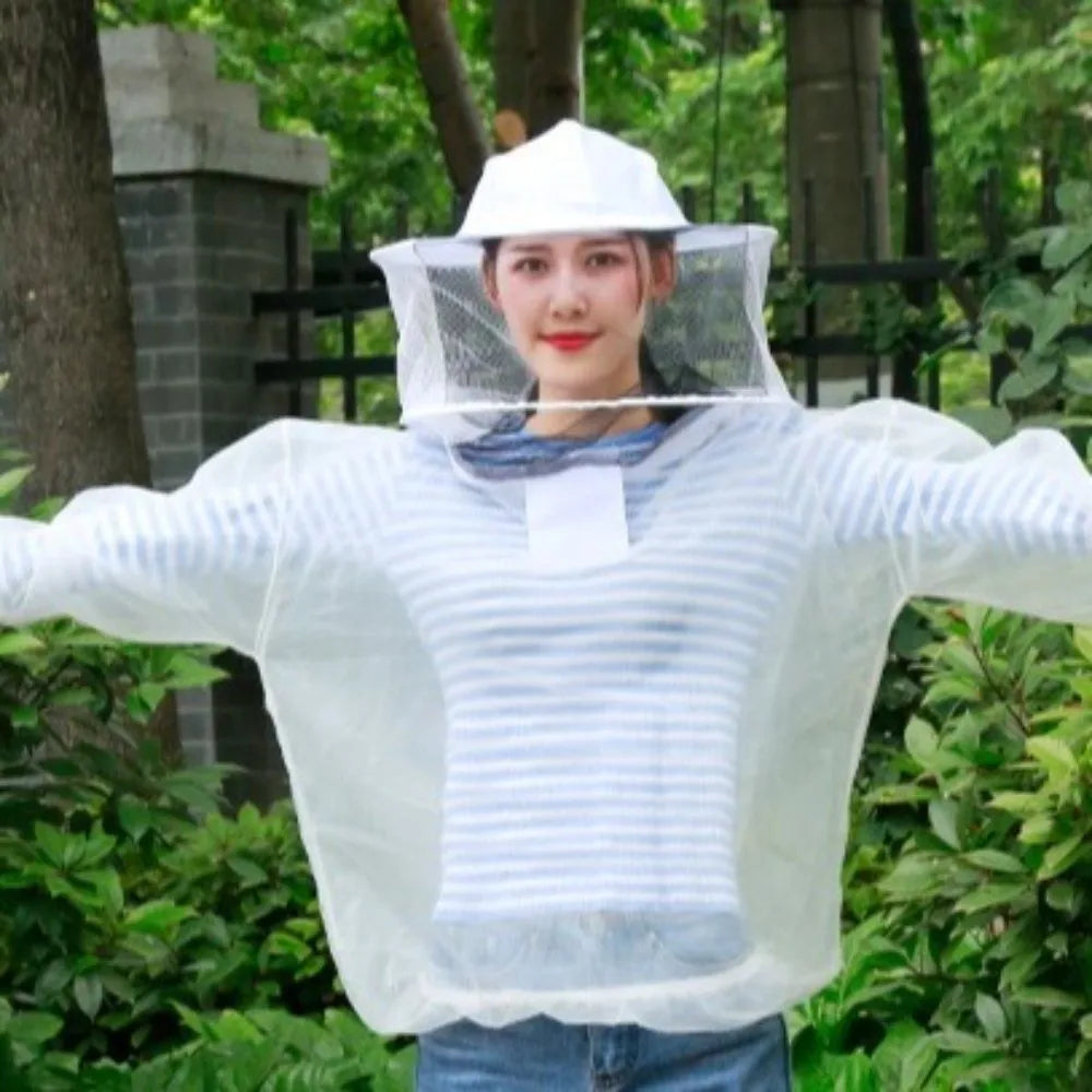 Breathable Mesh Beekeeping Jacket with Hooded Veil | Half Body Beekeeping Jacket Suit Oasis Select