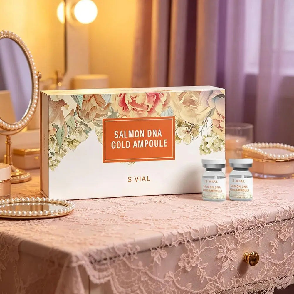 Salmon DNA Facial Essence Gold Ampoule Skin Booster Serum Kit Brightening Whitening Moisturizing Rejuvenation Care Skin Oasis Select