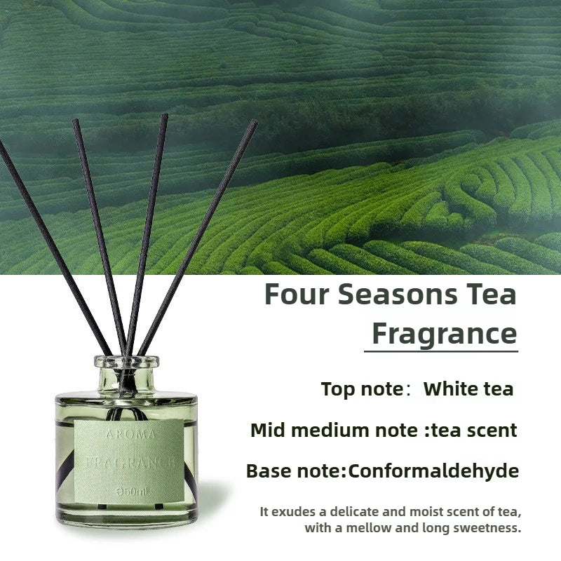 1PC 50ml Reed Diffuser Gift Set Home Fragrance Oil with Reed Sticks Home Air Freshener Essential Oil for Bathroom Accessories Oasis Select Four Seasons Tea 50ml