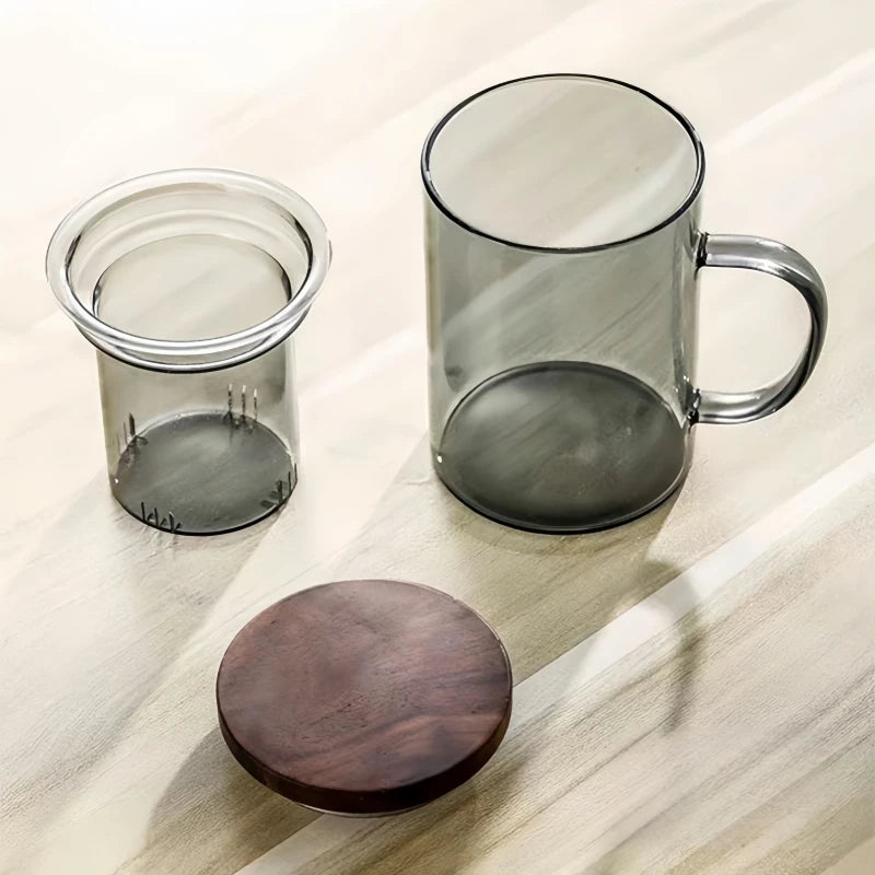 Heat Resistant Glass Filter Tea Cup with Tea Strainer Infuser Flower Kettle Kung Fu Teaware Set Puer Oolong Pot Home Drinkware Oasis Select