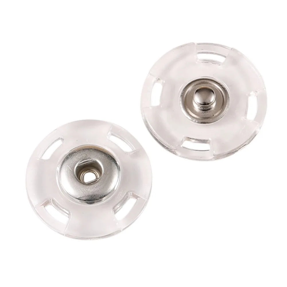10Pcs New Acrylic Fastener Transparent Invisible Press Stud DIY Round Snap Button Oasis Select