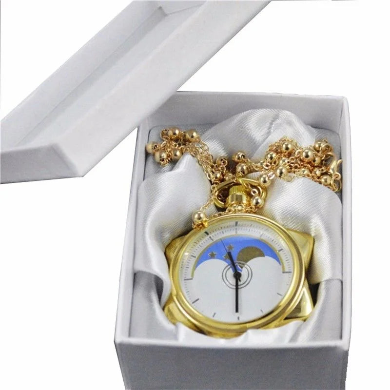 Hexagonal Star Quartz Pocket Watch Necklace – Crystal Star