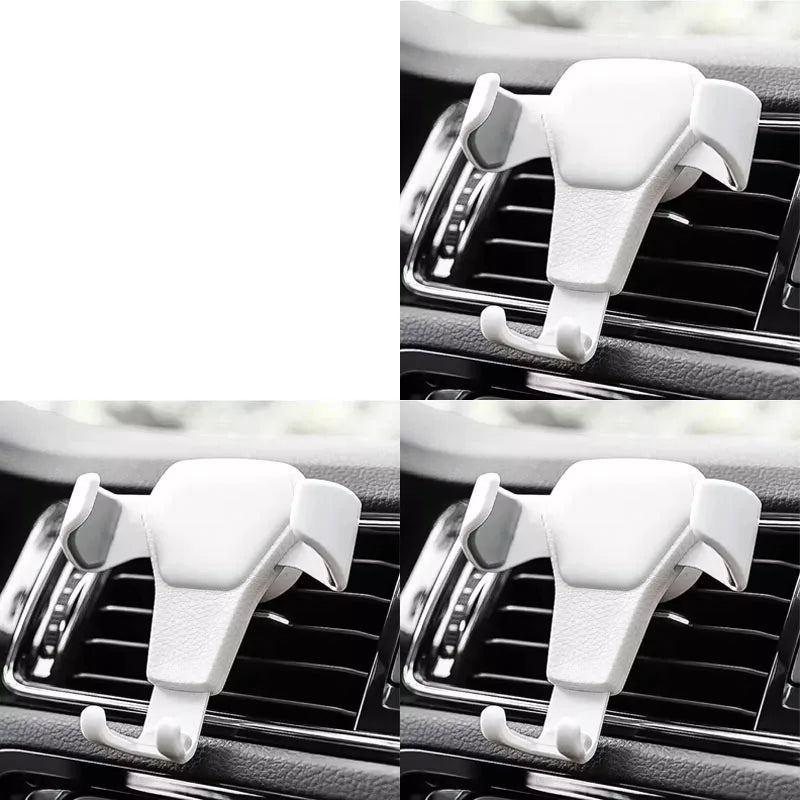 1/2/3/4pcs Car Phone Holder Bracket Gravity Mobile Mount Cellphone Stand Accessories For IPhone For Samsung For Huawei Stand Oasis Select 3pcs white