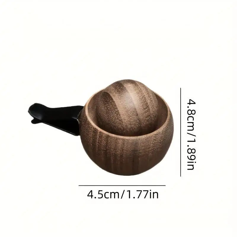 Spherical Wooden Car Essential Oil Diffuser Car Aromatherapy Clip Car Air Freshener Auto Decoration Oasis Select