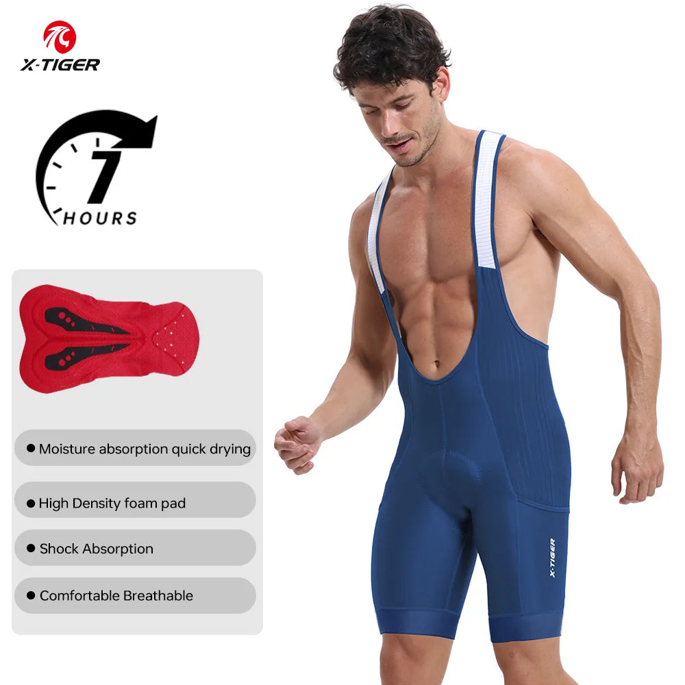X-TIGER Cycling Bib Shorts Men Professional Mountain Road Bike Shorts Designed for 7 Hour Long Distance Rides Cycling Clothing Oasis Select 36402 XXL
