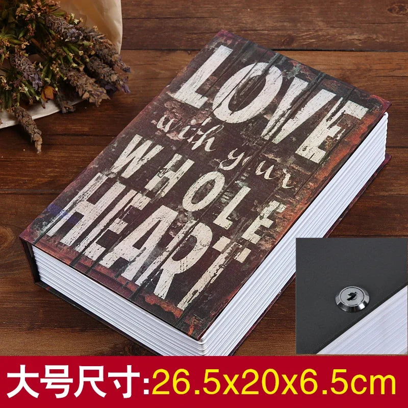 Simulation Book Coin Bank Paper Money Password Box Children Safe Book Storage Box Desktop Storage Box Oasis Select key 9