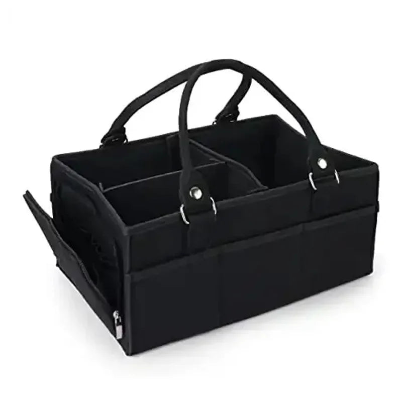 Children's Felt Diaper Storage Bag Baby Miscellaneous Toys Diapers Large Capacity Felt Diaper Bag Oasis Select black
