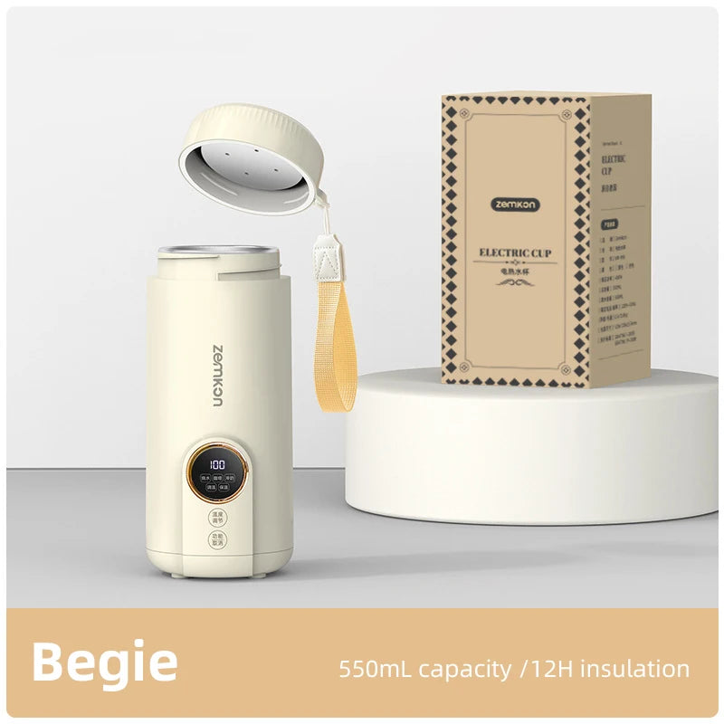 URGGU 550ml Portable Electric Kettle | Temp Control & Auto Shut-Off