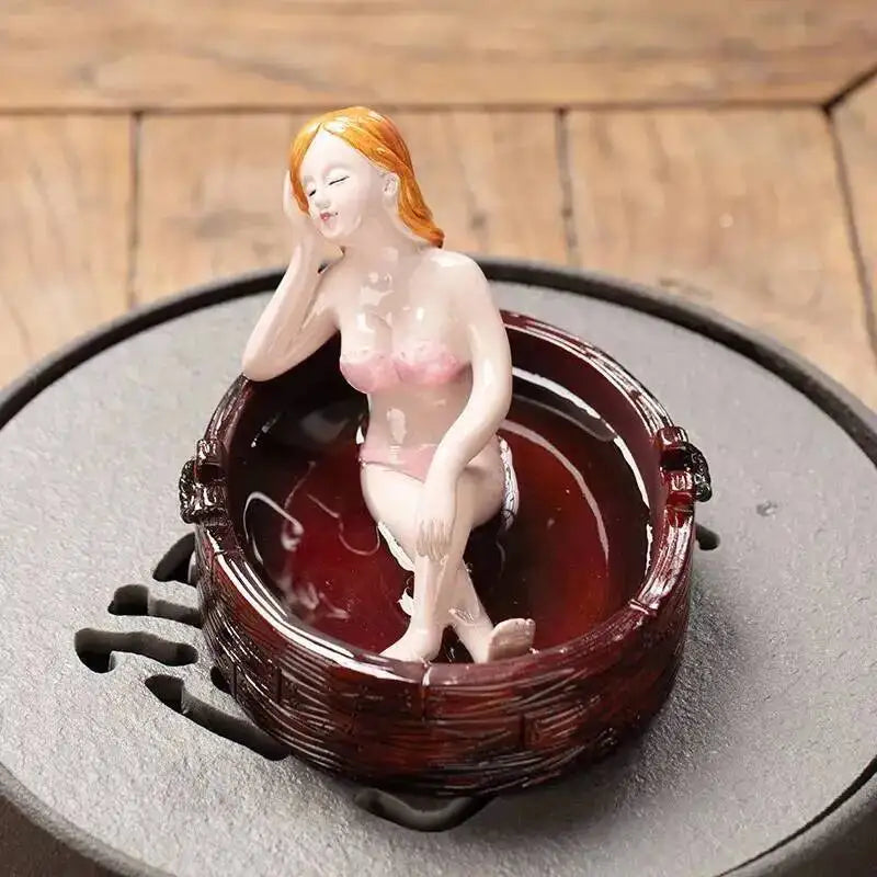 Color-changing Tea Pet Ornament Modern Girl Cute Temptation Tea Table Tea Set Accessories Creative National Trend Oasis Select