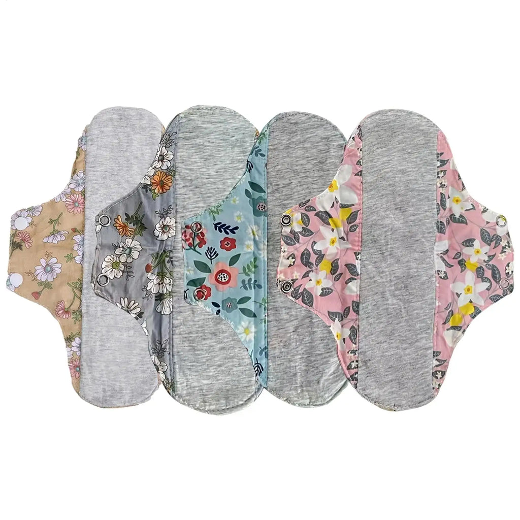 Sanitary Pads 4pcs Reusable Leak Proof Sanitary Pads Menstrual Cloth Pads Washable Breathable Cloth Menstrual Gaskets Oasis Select