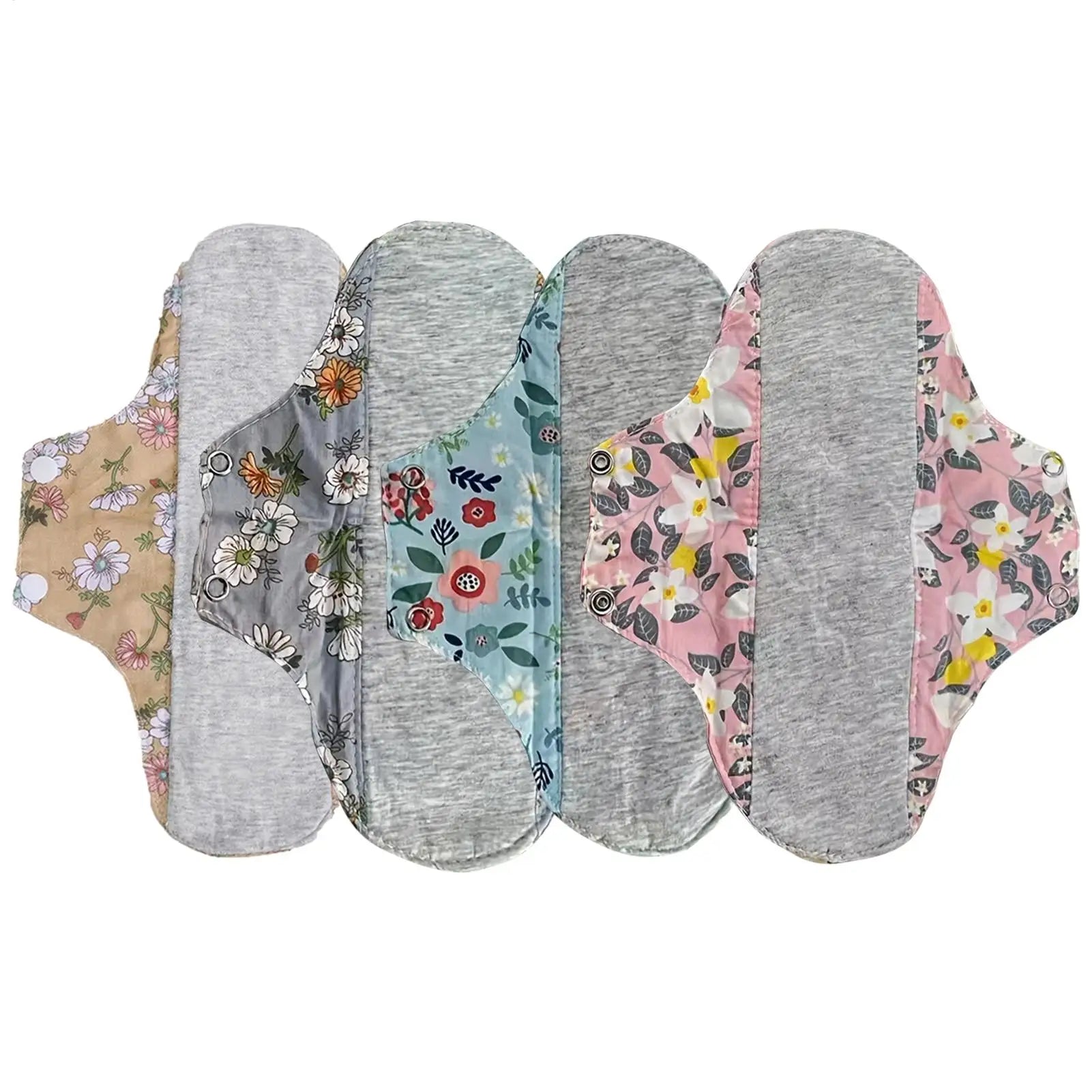 Sanitary Pads 4pcs Reusable Leak Proof Sanitary Pads Menstrual Cloth Pads Washable Breathable Cloth Menstrual Gaskets Oasis Select