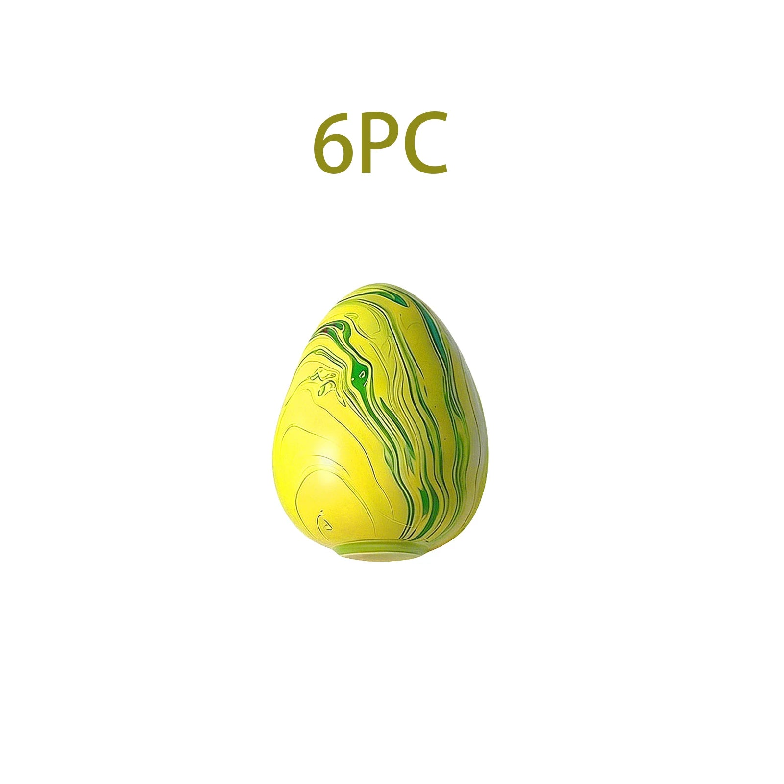 Marbled Egg Stress Relief Toy Squeeze Sensory Fidget Toy Slow Rising Squishy Funny Relax Toy for Anxiety Relief Portable Daily Oasis Select Green X 6pc