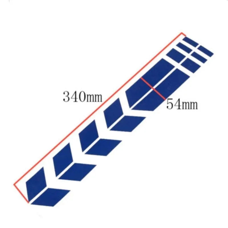 1/2/3set Universal Motorcycle Sticker With Arrows Flash Paste Waterproof Oil Resistant Reflective Sticker Motorcycle Tape Oasis Select