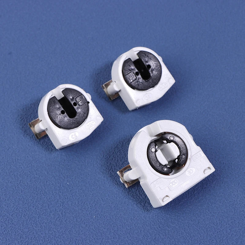 5Pcs T5 T8 Fluorescent Light Holder G5 G13 Base Non-Shunted Tombstone Lamp Socket AC 500V 2A for LED Fluorescent Tube Oasis Select