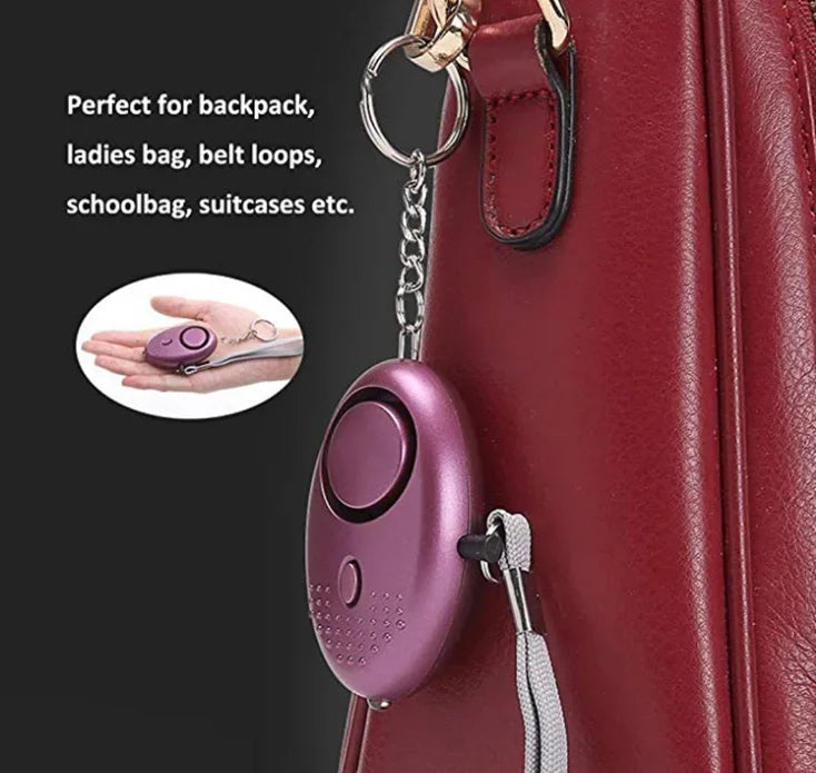 130DB Personal Security Alarm Emergency with LED Buckle Key Lights Emergency Safety Alarm for Women Men Children Elderly Oasis Select
