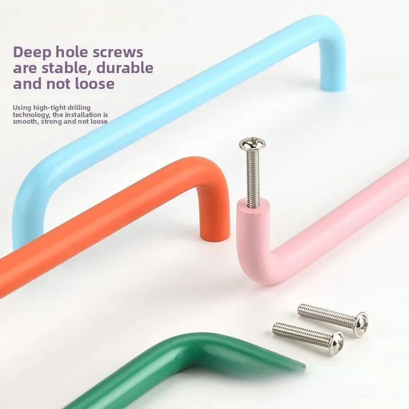 Colorful Kitchen Cabinet Handles 128mm Knobs and Handles for Drawer Cupboard Children's Room Closet Pull Furniture Handle Oasis Select
