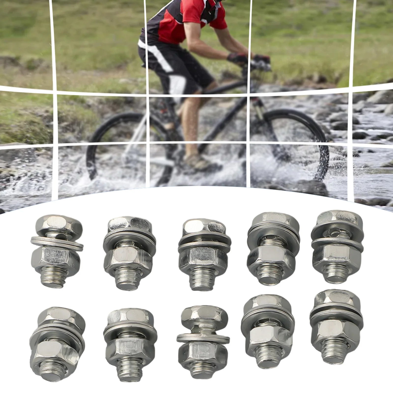 Bike Bolts for Brake Pinch Heavy duty Bicycle V Brake Gear Cable Wire Fixed Screws Pack of 10 Ensures Safety while Riding Oasis Select