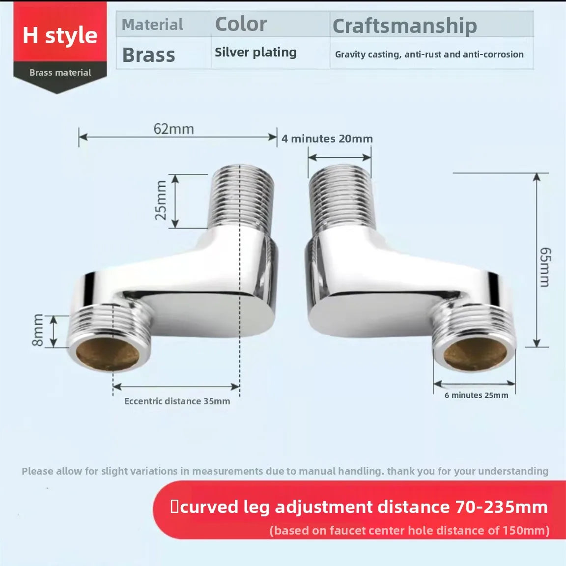 Width Adjustable Angle Valve Replacement Shower Faucet Adapter Part Stainless steel Wall Mounted Bathroom Accessories 2Pcs/Set Oasis Select a pair of H