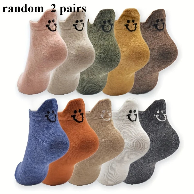 Kawaii Embroidered Ankle Socks for Women – 2 Pairs | Cute Style