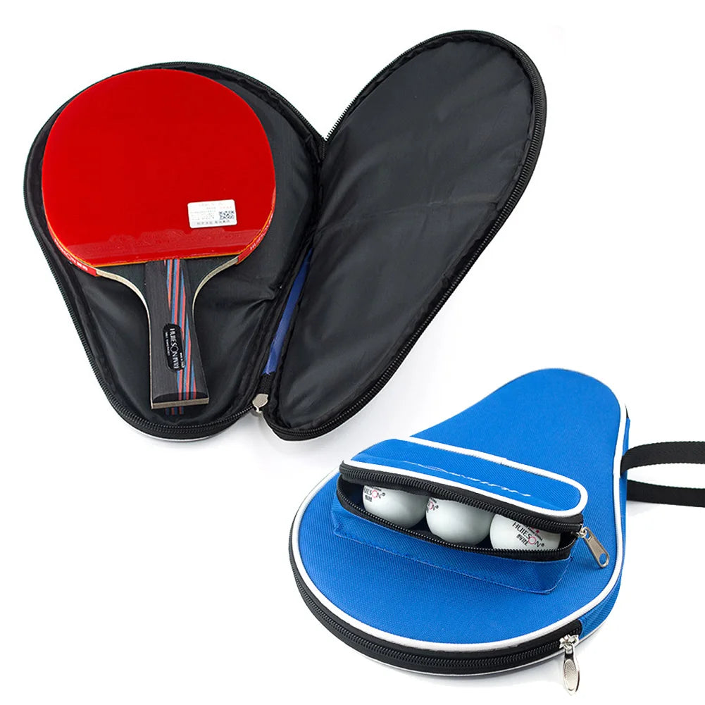 1PC 30x20cm Table Tennis Racket Bat Bag Black/blue Oxford Cloth Sponge Ping Pong Rackets Case For Blade Paddle Balls Storage Oasis Select