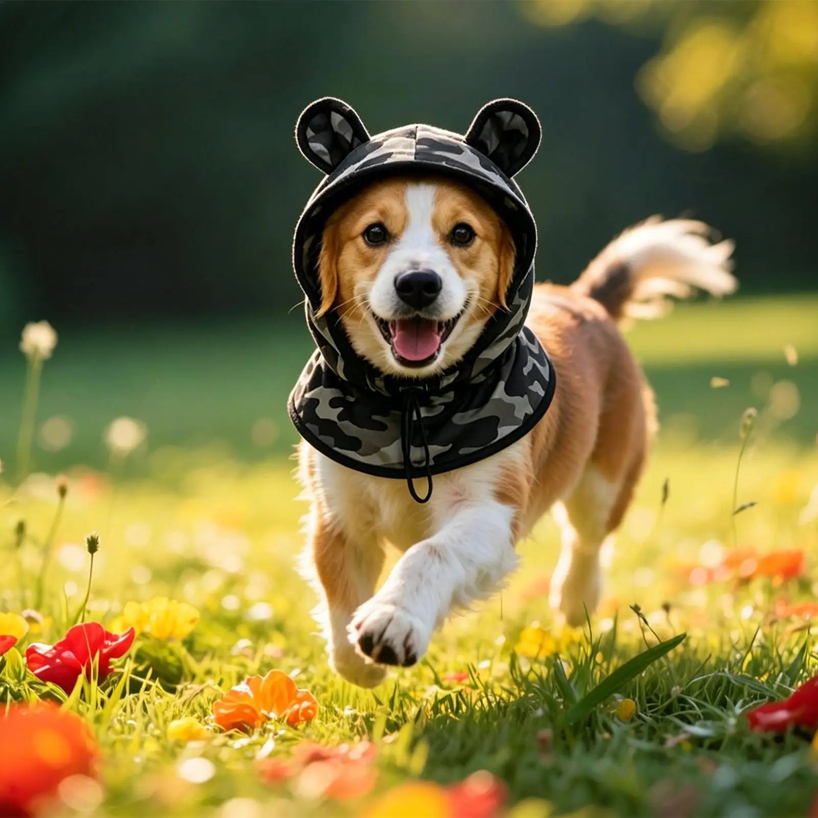 Dog Sun Hat Outdoors Walking Dog Windproof Sun Protection Sun Hat Pull Drawstring Adjustable Bucket Hat Sun Shade Pet Supplies Oasis Select