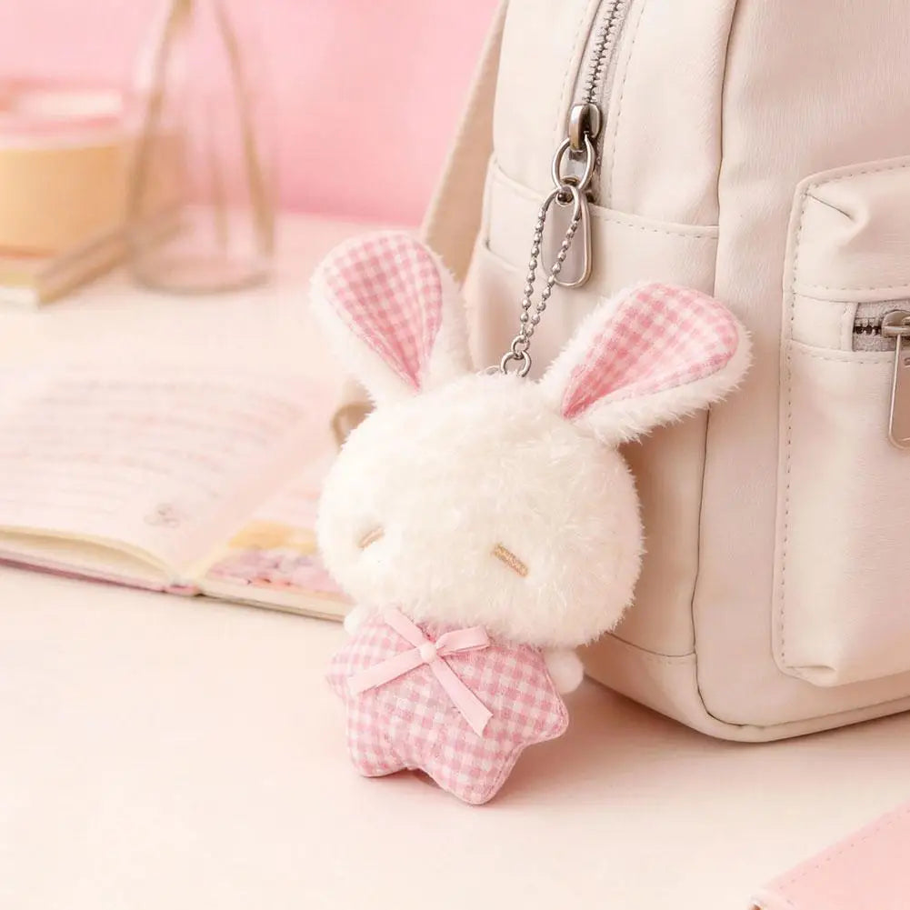 Mini Angel Bunny Plush Keychain Cute Soft Rabbit Stuffed Toy Hanging Pendant Kawaii Gift for Girls Oasis Select
