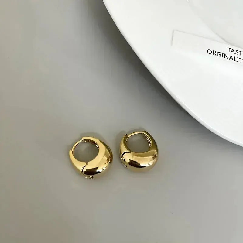 925 Sterling Silver Korean Geometric Hoop Earrings – Women Hoop Earrings Oasis Select