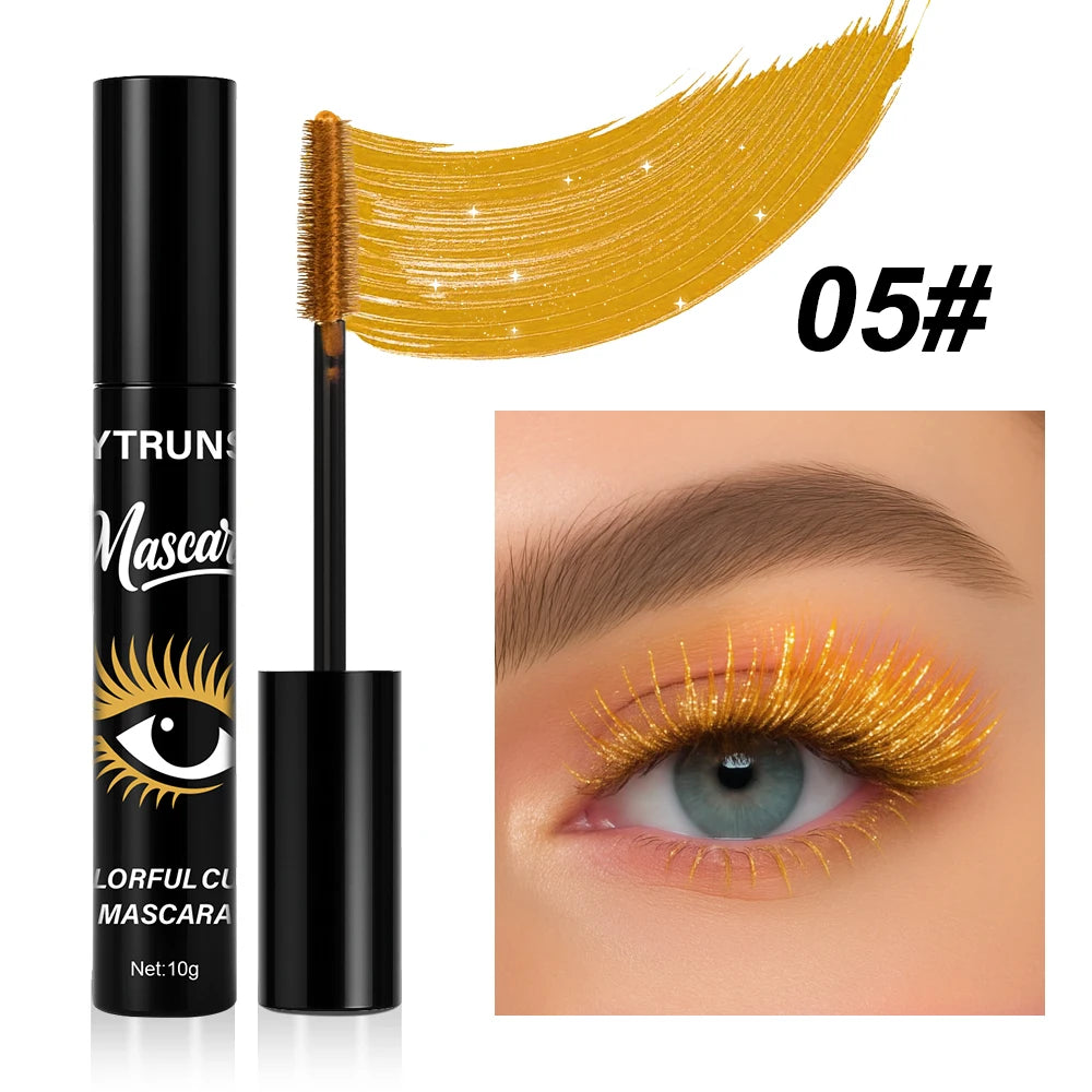 8 Color Glitter Mascara – Waterproof, Lengthening & Volumizing