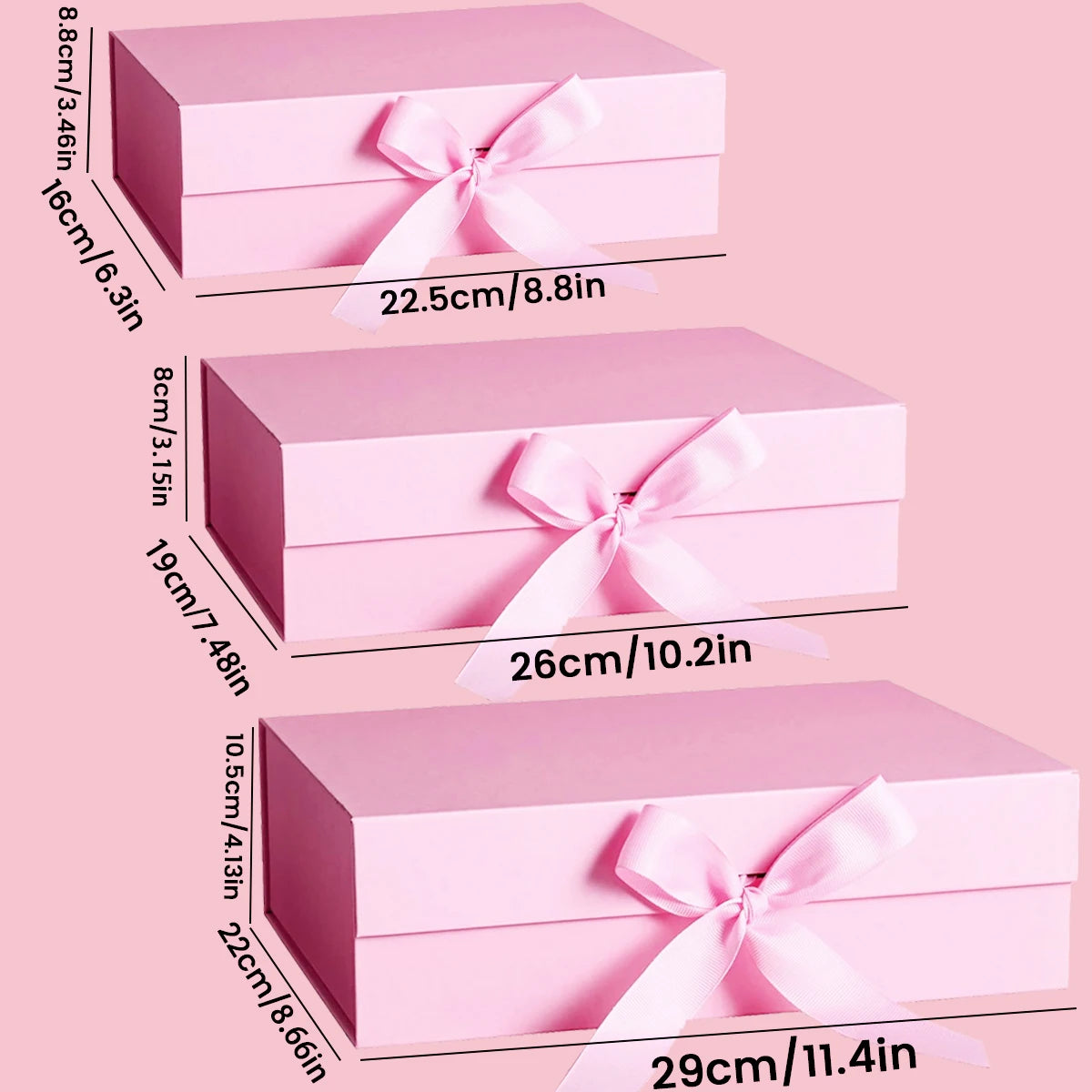 Pink Magnetic Gift Box, Luxury Gift Box, Gift Wrapping Box For Birthday Holiday Party Christmas Halloween Anniversary Oasis Select
