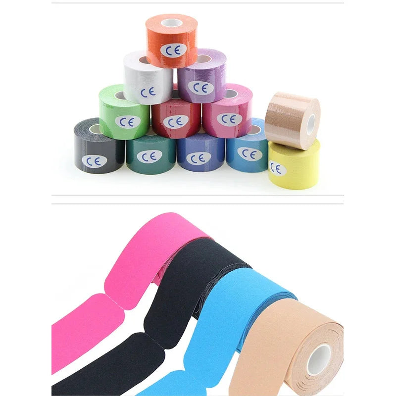 1/2/4Pcs Sports Waterproof Kinesiology Tape Stickers Athletic Bandage Muscle Recovery Protector Strapping Pain Relief Tennis Gym Oasis Select