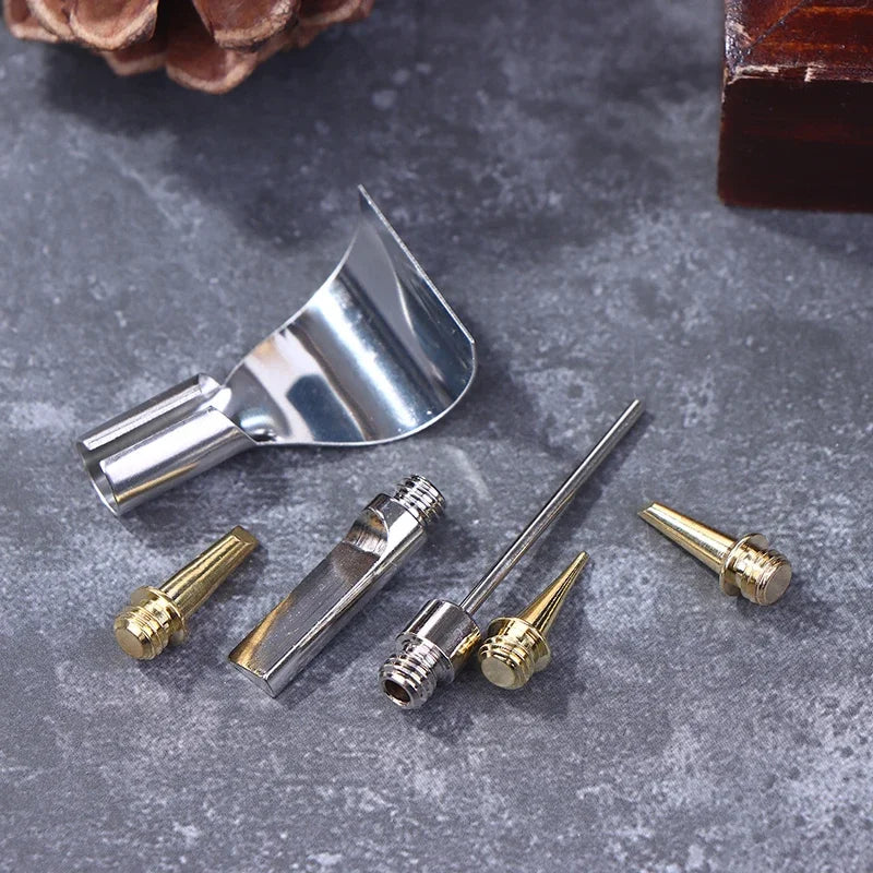 5/6Pcs Replacement Copper Tips Nozzle Kit For Hs-1115K / Mt-100 Aerated Flame Butane Gas Soldering Iron Cordless Welding Tool Oasis Select