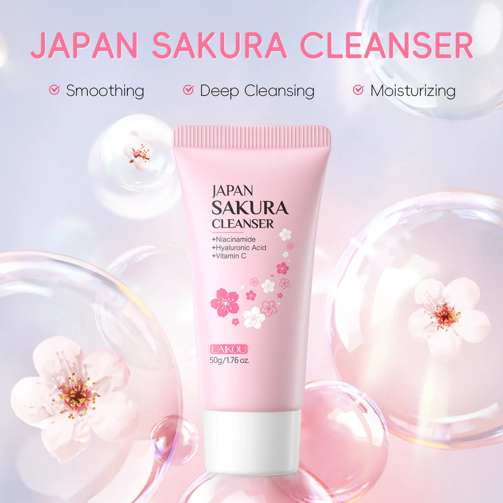 Laikou Sakura Facial Cleanser 50g – Oil Control & Brightening Facial Cleanser Oasis Select