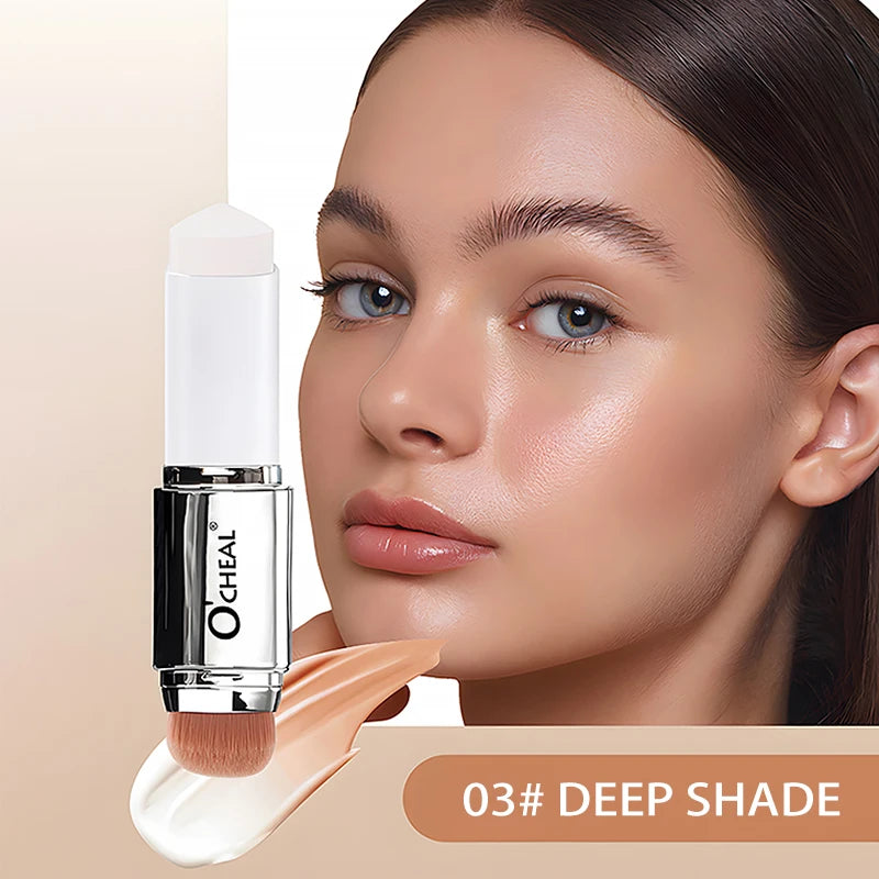 O'CHEAL Color-Changing Foundation Stick – Matte Coverage Foundation Stick Oasis Select 03 Deep Shade 10g