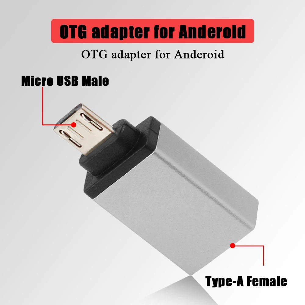 Micro USB OTG Adapter – Aluminum Alloy USB 3.0 Android Converter