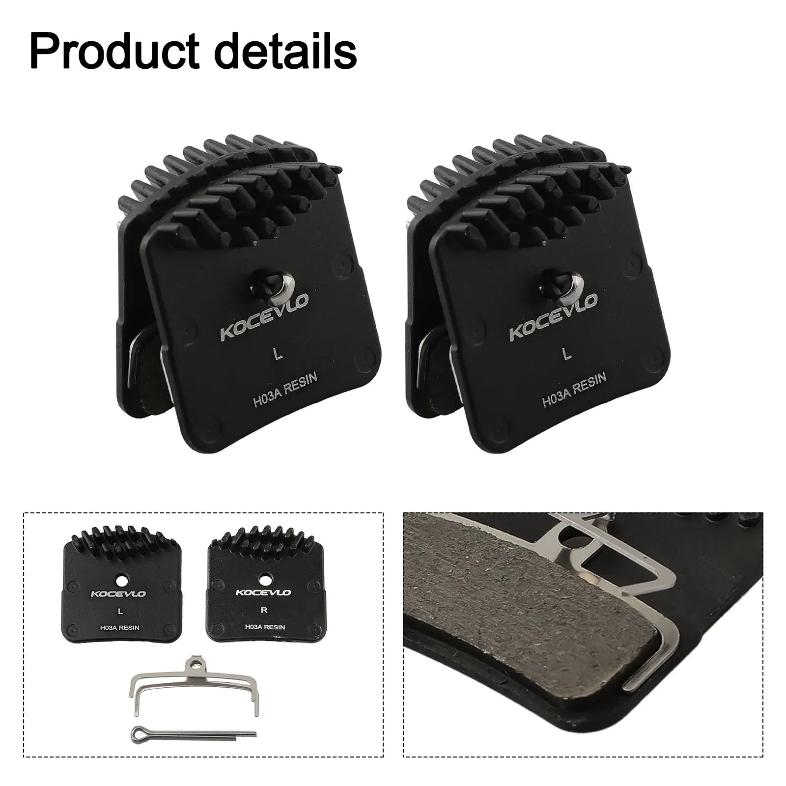 2022 New MTB Replacement Part Disc Brake Pads Incoming Bicycle Black Cooling Four Piston Resin ForShimano H03A Oasis Select