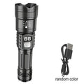 Tactical LED Flashlight 2000LM USB Rechargeable Waterproof Grade Zoom Torch Bright Portable Emergency Light for Camping Outdoor Oasis Select Black ZOOM
