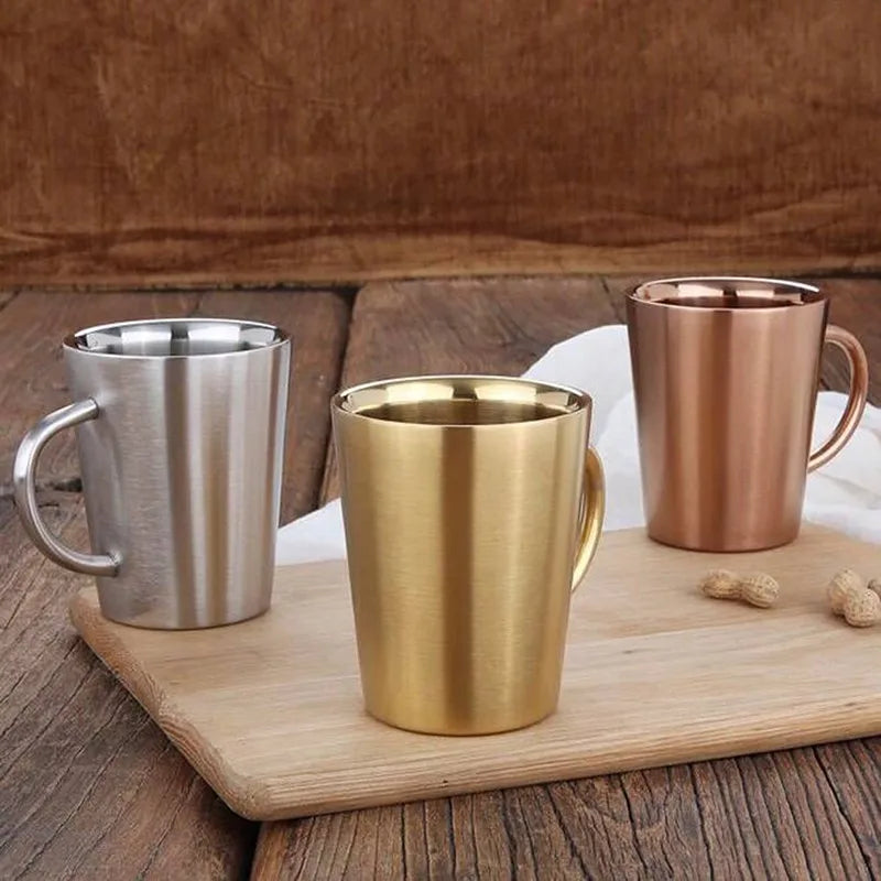 300ml Double-Wall 304 Stainless Steel Insulated Coffee Mug Insulated Steel Mug Oasis Select