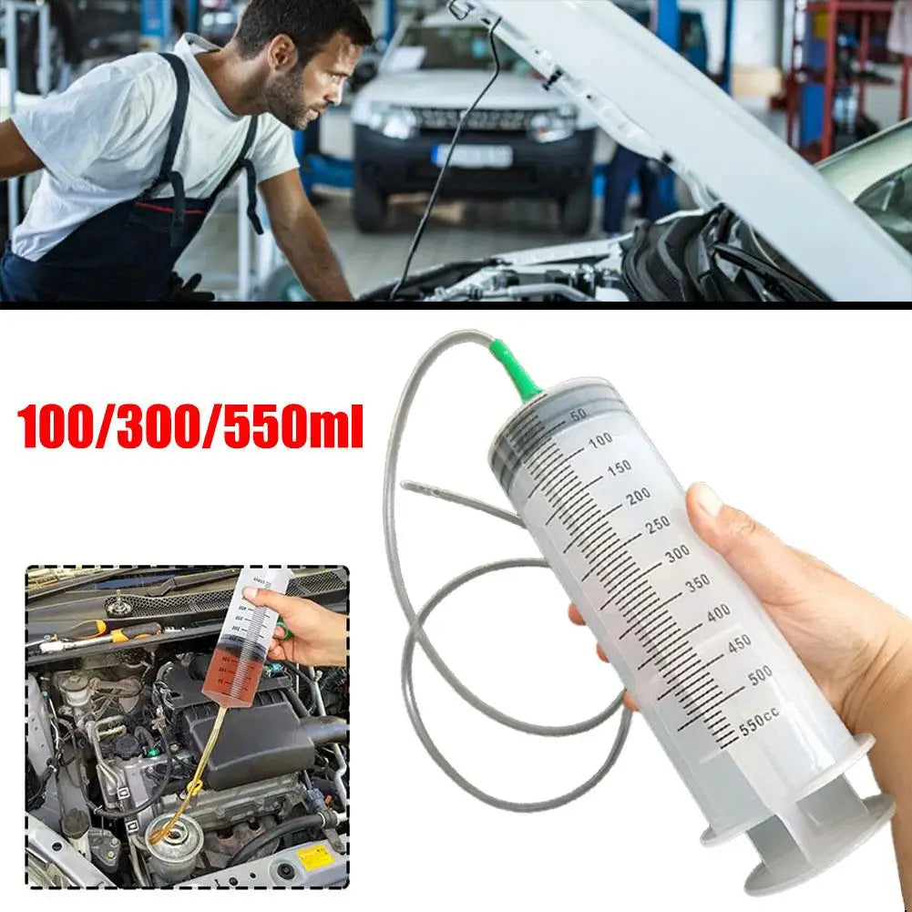 100/300/550ml Syringe Large Syringes Reusable Needle Barrel Oil Pump with Scale Oil Suction Vacuum Syringe Pistol Pump Extractor Oasis Select