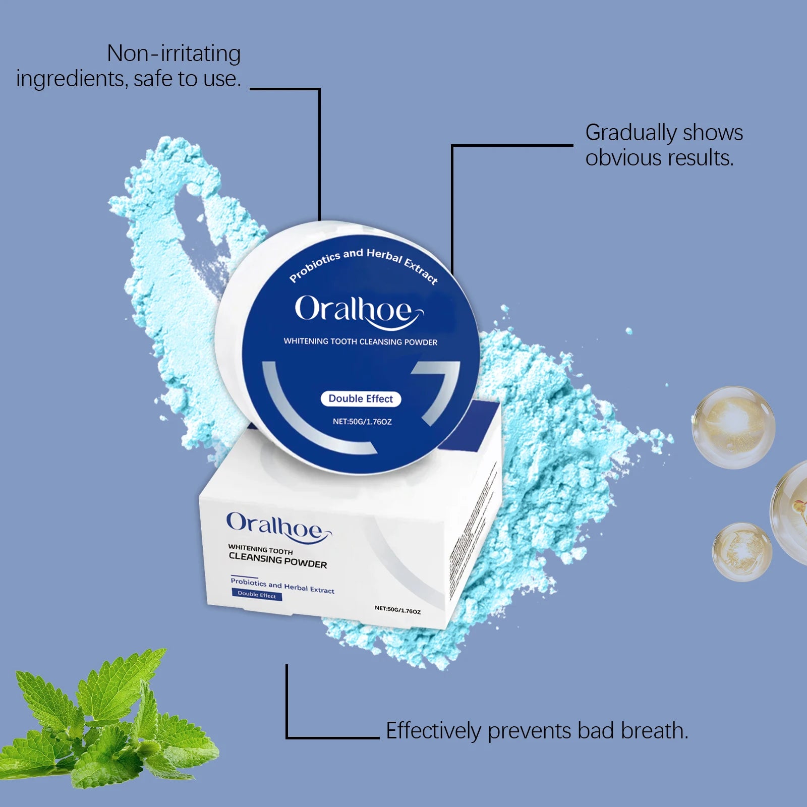 Probiotic Tooth Whitening Powder Remove Stain Calculus Enamel Repair Fresh Breath Oral Hygiene Cleaning Tooth Bleaching Powder Oasis Select